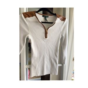 Ralph Lauren, white, ribbed top.